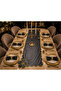 Black Gold Glitter Embroidered Erasable Premium Runner Tablecloth 34X114 - 5