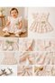 Tulip Detailed Flounce Detailed Stylish Holiday & Special Occasion Lined Baby Girl Dress - 7