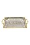 Stainless Steel Rectangular Tray, 42 x 27 cm, Silver/Gold - 4
