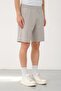 Gray Men's Zippered Three-Pocket Thin Fabric Comfortable Fit Shorts - 2