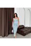 Baby Blue Sweetheart Neckline Strapless Sequined Midi Evening Dress - 2