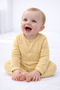 Isis Unisex Baby Star Patterned Long Sleeve Jumpsuit with Snap Fasteners - 2