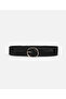 Metal Buckle Woven Texture Belt