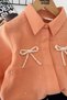 My Little One's Girls' 2-Piece Set with Pearlized Muslin Shirt - Orange - 3