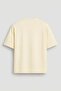 Yellow Cotton Men's T-Shirt - 7