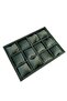 Watch and Jewelry Stand with 12 Compartments, Suede Fabric Covering on Mdf, Domestic Production - 5