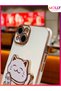 Water Green Edges Gold Detailed Lucky Cat Stand Luxury Silicone Case for Redmi Note 8 Pro - 4