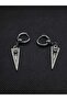 Triangle Model Celtic Viking Traditional Authentic Design Hoop Dangle Steel Earrings Jewelry Accessory Suitable for Daily Use - 4