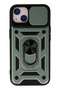 Ilkeshop New iPhone 13 Case with Pars Lens Ring Silicone (152433) - Green