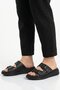 Black Genuine Leather Women's Slippers 12507 Z - 2