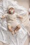 Natural Modal Cotton Newborn Double-Breasted Bodysuit Short Sleeve Snap Fastener Kimono Bodysuit L Safari Ecru - 5