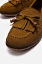 Women's Tasseled Bowknot Loofer Mustard - 3