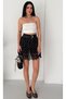Women's Polka Dot Flounce Lace Detailed High Waist Belted Mini Shorts Skirt with Inner Shorts - 4