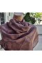 Hand-Stitched Hybrid Digital Bursa Silk Scarf