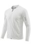 . Men's Full Zipper Diving Fabric Long Sleeve Slim Fit Flexible Sports Sweatshirt