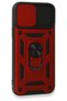 Ilkeshop New iPhone 15 Pro Case with Pars Lens Ring Silicone (191144) - Red - 3