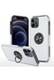 ILKESHOP غطاء حماية جديد لهاتف iPhone 12 Pro مع حلقة Elite (233611) - فضي