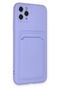 Ilkeshop New iPhone 11 Pro Max Case Kelvin Silicone with Business Card Holder (133740) - Lilac - 2