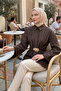 Shirt with Metal Accessories Y0142 - A. Kahve - 3