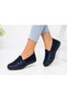 Navy Blue Casual Slip-On Sneakers – Comfortable and Stylish Design