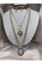 Multi-Layered Women's Necklace Set Gold Silver Chain with Pearl Detail Bohemian Necklace