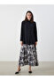 Patterned Skirt with Elastic Waist