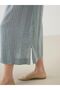 Elastic Waist Striped Linen Blend Skirt - 3