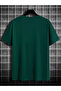 Men's Green "The Boston" Printed 100% Cotton T-Shirt Gray Shorts Set - 6