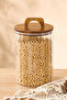 Set of 3 Storage Jars with Bamboo Lids 3200 ml 2450 ml 1750 ml Transparent Non-Toxic Coffee Pasta Jar - 7