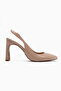 Dorte Beige Thick Heeled Women's Shoes - 2