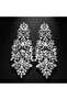 Silver Stonefans Temperament Oversize Rhinestone Earrings Decoration for Women 2024 Elegant Bling Cr - 3