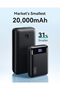 Power Bank, Smallest 22.5W 20000mAh USB C in & Out Fast Charging Portable Charger, PD 3.0+QC 4.0 Phone Battery Pack Compatible with iPhone 17 16 15 Pro Max Samsung S25 S24 Honor Tablet etc - 2