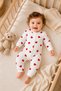 Baby Girl Heart Patterned Jumpsuit Seasonal Baby Jumpsuit