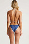 Women's Bikini Set Polka Dot Triangle Top Without Cover up Color Block Super High Waist Slip Bottom Knitted Fabric - 5