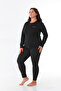 High Waist Hooked Sauna Tights & Zippered Long-Sleeve Bodysuit Sauna Thermal Set - 3