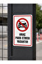 Parking Prohibited Warning Sign 24X34 cm Pvc Warning Sign Car Parking Garage