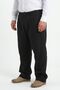 2Xs-10Xl 100% Real Linen Wide Leg Pleated Men's Black Baggy Pants - 7