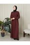 Shirred Robadan Buttoned Front Viscose Fabric Tesseture Clothing Mother Dress Prayer Dress - 4