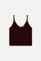 Women's Plum V-Neck Sleeveless Sweater