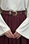 Bordo Ceinture Belted Linen Skirt - 3