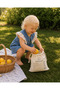 100% Cotton Baby Girl & Child Lace Collared Denim Dress 1-4 Years + Cloth Bag - 4