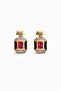 Ruby Nobility Zircon Stone Gold Women's Earrings - Non-Tarnish Series - 2