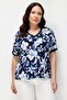 V-Neck Patterned Blouse