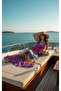 Women's Tropical Patterned V-Neck Modal Bolivia Dress - Elasticated Back - 5