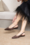 Zenvia Women's Brown Satin Stone Detailed Flat Heeled Casual Shoes - 4