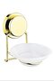 Plastic Soap Dish Gold -Emga-713
