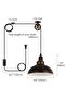 Pendant Light (2-piece Set) Plug in Pulley 19.5 Foot Power Socket with Adapter Plug - 4