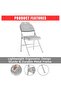 2 Pack Padded Folding Chairs, PU Leather Upholstered High Back, Sturdy Metal Frame - 5