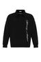 Polo collar detailed oversize sweatshirt