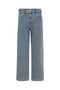 Belt Detailed Striped Baggy Jeans